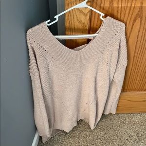 Beige torrid sweater size 2 low back crisscross